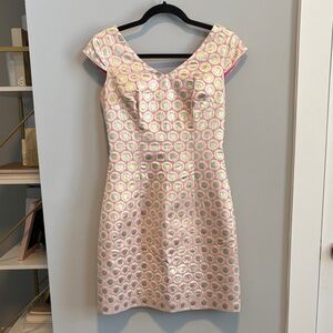 Lilly Pulitzer Pink and Gold Patterned ‘Candy Girl’ Mini Dress